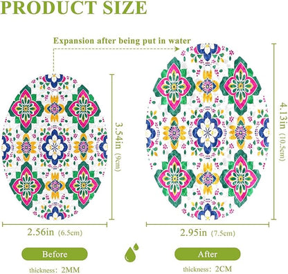 Mexican Talavera Kitchen Scrub Sponges, Pop-up Kitchen Cleaning Sponges Reusable Dish Washing Sponges for Bathroom Household Cleaning 3 Pack - Non Scratch Scrubber