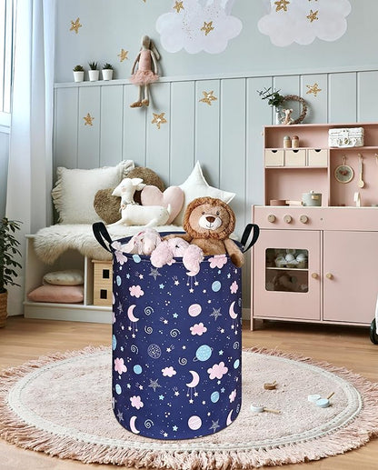 Round Laundry Basket Storage Bins Nursery Hamper Gift Baskets for Home,Office,Home Decor