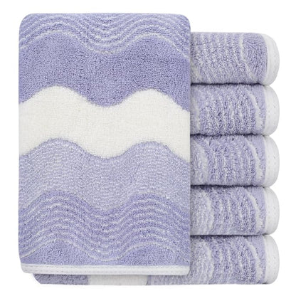 SINLAND Absorbent Coral Velvet Washcloth Ultra Soft Microfiber Face Towels 12 x 12 inch Multi-Purpose Face Cloths for Household and Sport