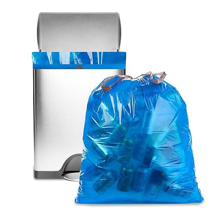 Ultrasac 20-30 Gallon 0.8 MIL Blue Drawstring Trash Bags - 30" x 33" - Pack of 36 - For Home, Kitchen, Bathroom, & Office