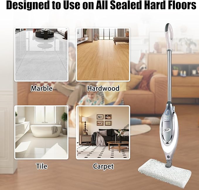 Steam Mop Replacement Pads for Shark S3501 S3972BRN S3601 S3901 S3550 S3801 SE450 Microfiber Washable Double-Sided Pads for Hardwood Tile Floor,Compatible with Shark Steam Pocket Mop,4-Pack