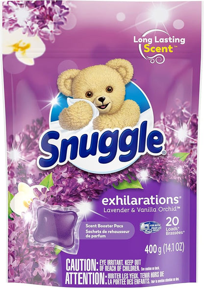Snuggle Exhilarations in Wash Laundry Scent Booster Pacs, Lavender & Vanilla Orchid, 20 Count