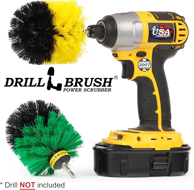 Kitchen Accessories - Pots and Pans Set - Spin Brush Kit - Grout Cleaner - Cleaning Supplies - Bathroom Accessories - Soap Scum, Hard Water Stains, Mineral Deposits, Calcium Build-up, Rust Stains