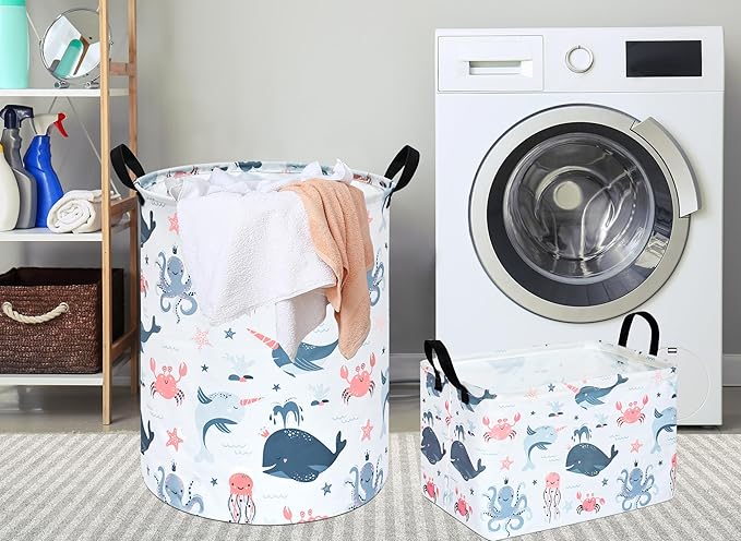 MAIZMZ Baby Storage Basket Cute Gifts Basket Toys Organizer Waterproof Kids Hamper Nursery Bins Women Storage Cube for Home/Dorm/Kitchen/Pet/Office/Closet/Shelf/Room Decor