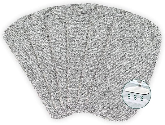 6 Pack Steam Mop Pads Compatible with GorFanty GF-6610B/GF-6610, Neugo NE033/NE033M & Mxnsewr Series, Floor Steamer Pads, Washable Reusable Microfiber Cleaner Pads