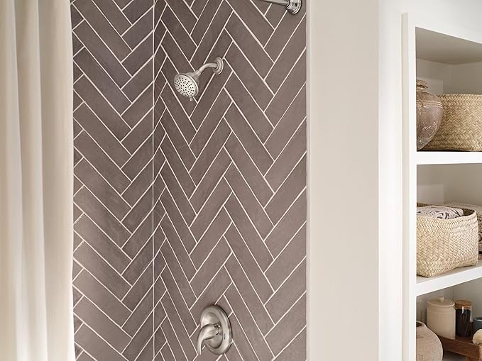 Moen Attune 8-Function Wall Mount Fixed Showerhead, Spot Resist Brushed Nickel, 218W0SRN