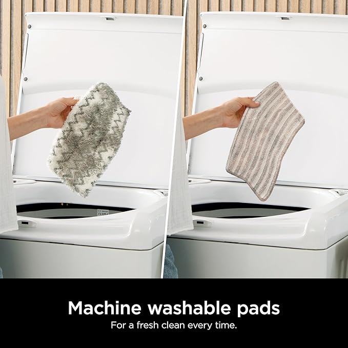 Shark Genuine Steam Mop Replacement Pads 2 Pack – 1 Dirt Grip & 1 Scrub Pad Included, Machine Washable, Designed for Sealed Hard Floors, Compatible with Shark S1000 & S2000 Series ONLY, 1153FCS2000