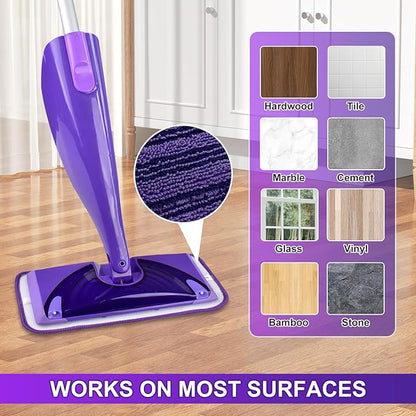 Updated & Innovative Cationic Mop Pads for Swiffer Wet Jet and Most Velcro 10" 11" 12" Spray Mops, Reusable Swiffer Wet Jet Mop Pads Replacement