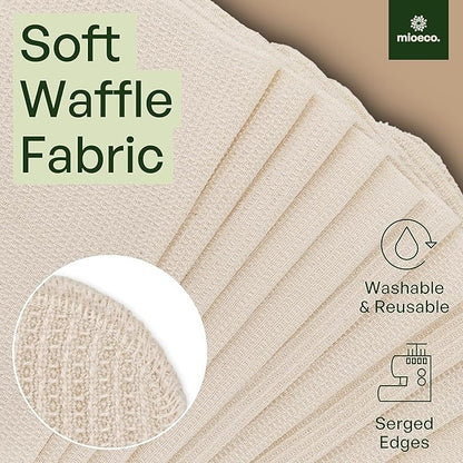 5 Pack Multicolored Reusable Paper Towels - Large Size - Nature Friendly - Organic Cotton Alternative - Thick, Strong, Paperless Kitchen Dish Cloths - Reusable Napkins - Dish Towels - Cloth Napkin