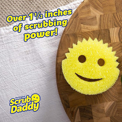 Scrub Daddy Smiling Scrubber, Grey - Scratch-Free Multipurpose Dish Sponge - BPA Free & Made with Polymer Foam - Stain & Odor Resistant Kitchen Sponge (1 Count)