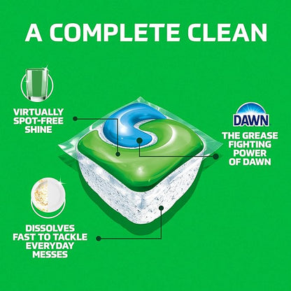 Cascade Complete Dishwasher Detergent Pods Fresh Scent Value Pack, Powerful Dishwasher Pods for Sparkling Clean Dishes, Grease-Fighting Dishwashing Detergent Tablets, 100 Count