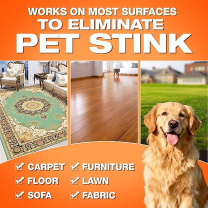 Pet Odor Eliminator, Odor Remover and Pet Spray Fragrance Free Colorless 25oz Spray, Safe Highly Effective Carpet and Cat Litter Deodorizer for Dogs and Cats