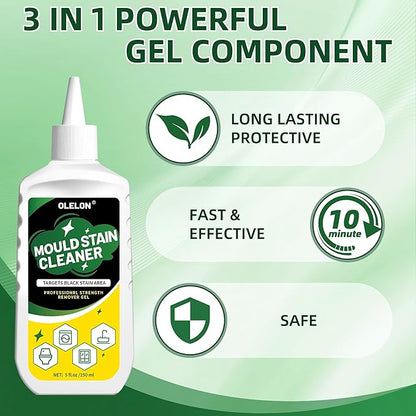 Mold Stain Remover Gel for Washing Machine Cleaner Front Loader Rubber Grout Cleaner Home Stain Removal Gel for Washer Showers Bathroom and Floor Tile - 300ML