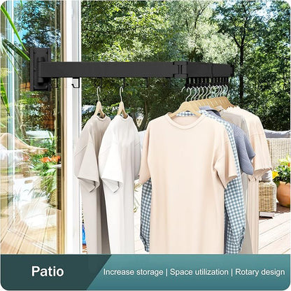 Clothes Drying Rack Wall Mounted,Drying Rack Clothing,Laundry Drying Rack,Wall Mount Clothes Hanger Rack,Laundry Rack Folding,Retractable Clothing Rack,Collapsible Clothes Hanging Rack