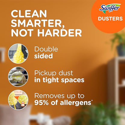 Swiffer Duster Heavy Duty 3 ft Extendable Handle Starter Kit with 3 Refills,(Pack of 6)