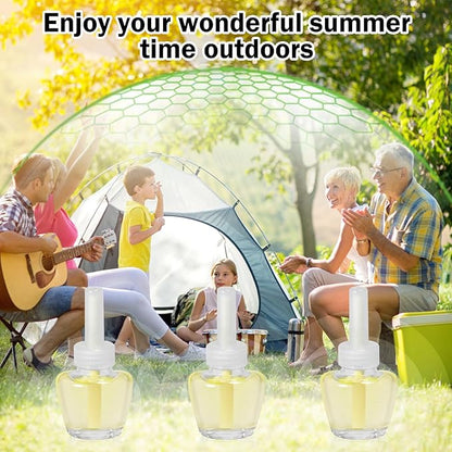 Citronella Plug in Refills,Lemongrass Fragrance, Compatible with Air Wick, Compatible with Glade, for Home Indoor Backyard Camping BBQ Summer,6 Count
