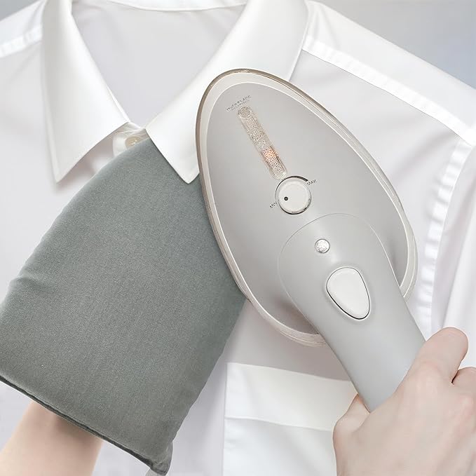 Quacc Heat Resistant Steaming Glove, Garment Steamer Ironing Hand Pad Anti Steam Glove Travel Garment Hand Held Steamer Tiny Ironing Board Mitt for Clothes