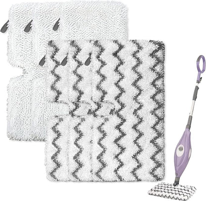 Steam Mop Replacement Pads for Shark S3501 S3972BRN S3601 S3901 S3550 S3801 SE450 Microfiber Washable Double-Sided Pads for Hardwood Tile Floor,Compatible with Shark Steam Pocket Mop,6-Pack