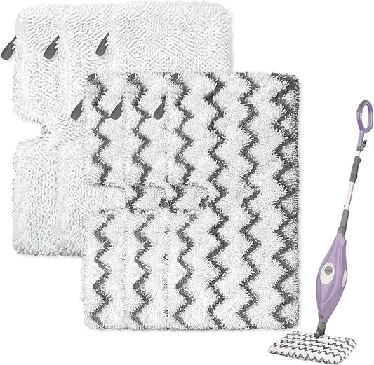 Steam Mop Replacement Pads for Shark S3501 S3972BRN S3601 S3901 S3550 S3801 SE450 Microfiber Washable Double-Sided Pads for Hardwood Tile Floor,Compatible with Shark Steam Pocket Mop,6-Pack