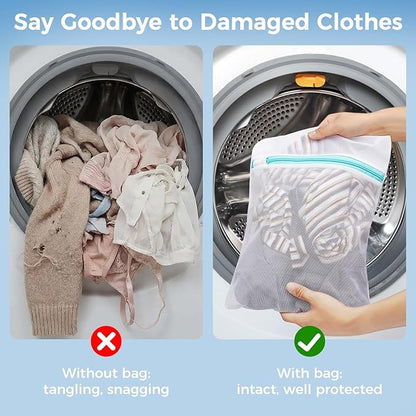 BAGAIL Laundry Bags Mesh Wash Bag for Intimates Lingerie and Delicates, 5Pcs (1XL,2L,2M)