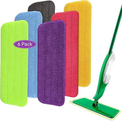 8 Pack Spray Mop Refills Compatible for Libman Freedom Spray Mop, Reusable & Washable 16in Microfiber Floor Cleaning Mop Pads for Spray Mop
