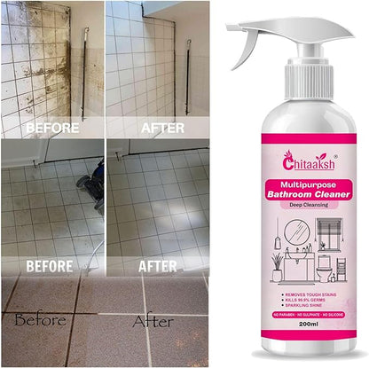 All-Purpose Cleaner Spray Lemongrass Fragrance | Removes Oil, Hard Water & Limescale Stains from Taps, Tiles, Chimney & Countertops | Kitchen Surface Cleaning Spray (200ml)