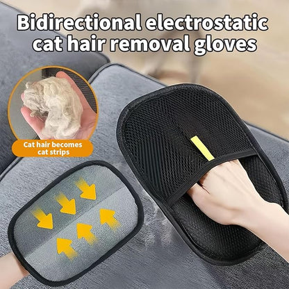 pet Hair Removal Gloves,electrostatic pet Hair Remover Glove,The Magic Brush pet Hair Remover Washable Reusable Cat & Dog Hair Remover for Couch, Furniture, Carpet,Clothing,Car Seats（1PCS）