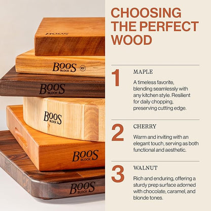 John Boos Oil & Cream Round Applicator for Wood Cutting Boards, Butcher Blocks & Utensils, Walnut - Solid Hardwood Handle, Silver Ion-Treated Sponge, Storage Cap, Easy and Even Application
