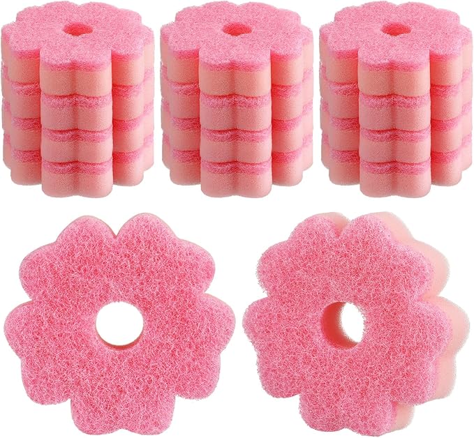 12 Pack Spring Flower Kitchen Sponges Bulk 3.15 x 4.7 Inch Scrub Sponge Dual Sided Scrubber Sponge Holiday Cleaning Sponges Dish for Dishwashing Kitchen Accessories Home Gift Decor