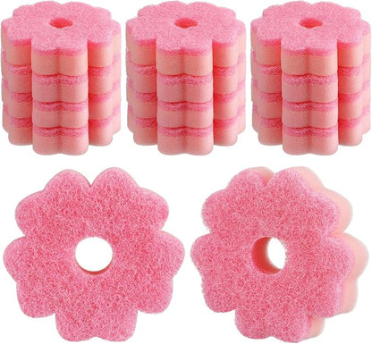 12 Pack Spring Flower Kitchen Sponges Bulk 3.15 x 4.7 Inch Scrub Sponge Dual Sided Scrubber Sponge Holiday Cleaning Sponges Dish for Dishwashing Kitchen Accessories Home Gift Decor