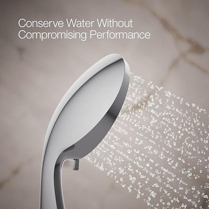 KOHLER K-22165-G-CP Forte® Multifunction Hand Shower Head, Handheld Showerhead with 3 Spray Settings, 1.75 GPM, Polished Chrome
