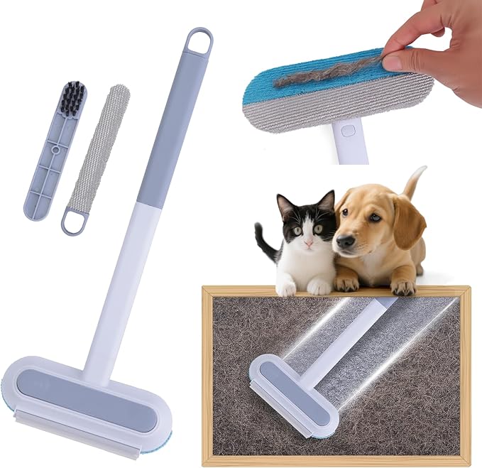 Uproot Cleaner Pro Pet Hair Remover, Carpet Rake for cat Fur Removal, Dog Hair Remover Tool, Efficient Fur Brush for Carpets, Rugs, Couches, Furniture, Reusable Ergonomic Design