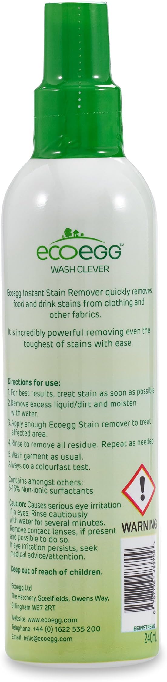 ecoegg Instant Stain Remover, 8 oz Spray Bottle