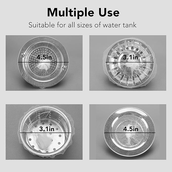 250 PCS Kitchen Sink Strainer Mesh Bag Suitable for Various Sizes of Sink Strainers, Disposable Sink Net Strainer Filter Bags for Sink Drain for Collecting Kitchen Food Waste Leftover Garbage