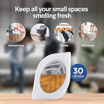 Clorox Fraganzia Small Rooms Air Freshener, Vanilla Honeycomb Scent - Peel & Place Air Freshener, No-Plug, Battery-Free for Closets, Laundry Room, Entry Way, Bathroom, Locker, 0.25 Fl Oz Each, 2 Count