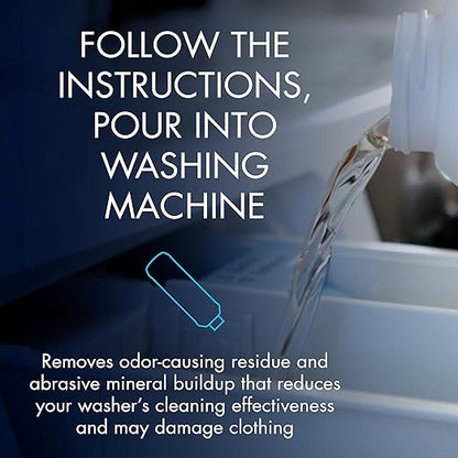 Glisten Washing Machine Cleaner, Helps Remove Odor, Buildup, and Limescale, Fresh Scent, Made in the USA, 12 Ounce Bottle