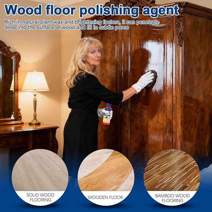 Wood Floor Polishes, 100ml Laminate Floor Cleaner, Laminate Floors Polishes Cleaner, High-Gloss Hardwood Shine Restorer, Scratch Repair Stain Remover, for Bedroom Entryway Living Room