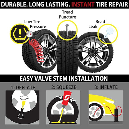 TireJect Automotive Full-Size Truck/SUV 2-in-1 Tire Sealant & Bead Sealer Kit for tire Repair of leaks and punctures
