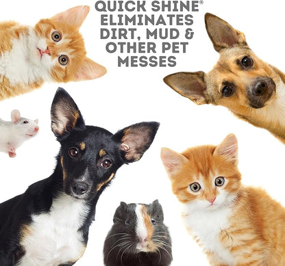 Quick Shine Hard Surface Pet Floor Cleaner 27 oz | Ready to Use, Removes Dirt, Streak Free, No Rinse | Hardwood, Laminate, Luxury Vinyl Plank LVT, & Tile | Safer for Kids, Pets & Our Environment