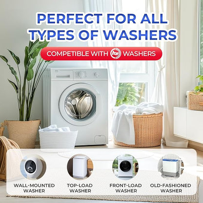Washing Machine Cleaner Powder 4 Pack - Deep Clean Solution for HE Top Load and Front Load Washers, Descaler for Drum, Tub & All Internal Parts - 4 Month Supply