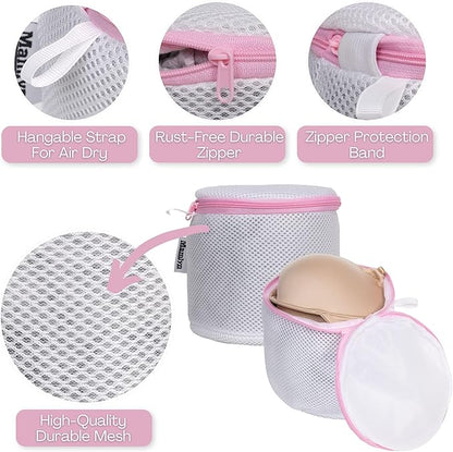 Mamlyn Mesh Bra Bags for Washing Machine, Lingerie wash Bags for Laundry