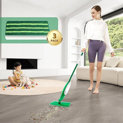 3 Pack Mop Refills for Libman Freedom Spray Mop, Reusable Microfiber Spray Mop Pads Replacement Head, Dry Wet Floor Cleaning Mop Pads for Multi-Surface Floors