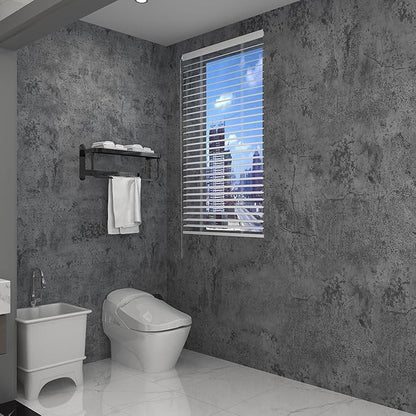 3yecao 16"×197" Extra Thick Dark Blue Grey Concrete Wallpaper Peel and Stick Waterproof Gray Concrete Contact Paper Vinyl Wrap 3d Faux Adhesive Cement Tile Sticker for Kitchen Island Bedroom Gym Walls
