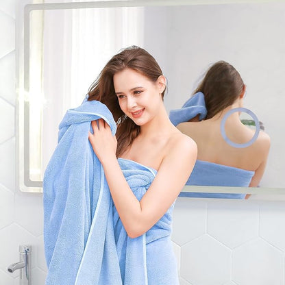 GraceAier Microfiber Bath Towels 4 Pack, 28x56 Inch Coral Velvet Quick Dry Towel Set, Highly Absorbent, Ultra Soft & Lint-Free for Bathroom, Gym, Travel and Swim