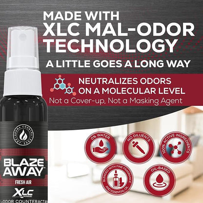 Blaze Away Commercial Air Freshener & Odor Eliminator for Strong Odor - Industrial-Grade Room Spray & Room Deodorizer for Home, Car, Smoke & Pet Odors - Long-Lasting Odor Absorber, Room Fresheners