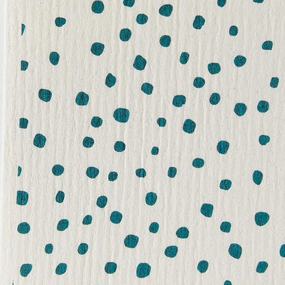 DII Swedish Dishcloths for Kitchen & Cleaning, Reusable, Machine Washable & Dishwasher Safe, Biodegradable, 7.75 x 6.75, Teal & White
