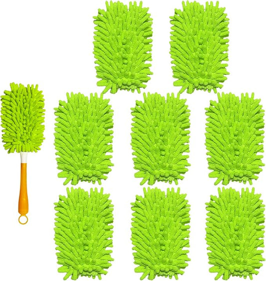Reusable Duster Refill Compatible with Swiffer Hand Duster - 360 Heavy Duty Duster Refill - Microfiber Ceiling Fan Duster for Swiffer Dusters Extended Handle, 8 Pack (Handle is Not Included)