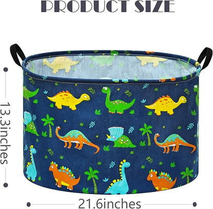21.6" Round Laundry Basket Gift Basket Storage Laundry Hamper Laundry Basket Toys Nursery Bin with Handles,Storage Basket for Bedroom Decor