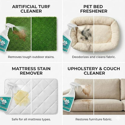 NOYATECH Pet Stain & Odor Remover – Fast-Acting Enzyme Cleaner for Dog & Cat Urine | Safe for Carpet, Couch, Turf, Tile & More | Non-Toxic, Kid & Pet Safe Spray 1 Gallon