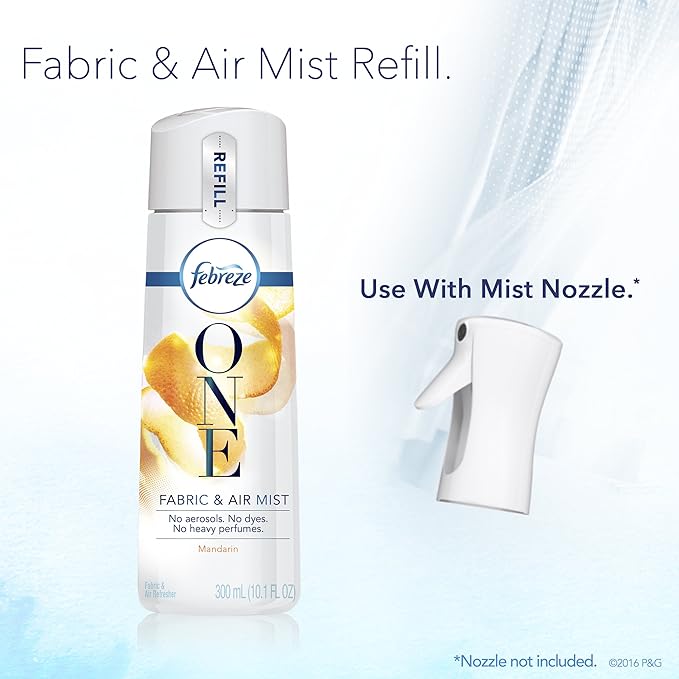 Febreze One Fabric and Air Mist Refill, Mandarin Scent, 10.1 Ounce